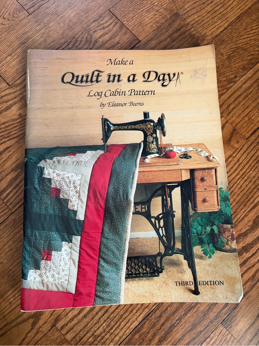 1986 Make a Quilt in a Day Log Cabin Pattern 3rd Ed Eleanor Burns Vtg Quilt Book